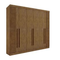 Guarda Roupa Casal Ripado 6 Portas 6 Gavetas Da Vinci Ipê 100% MDF - D' Doro Guarda Roupa Casal Ripado 6 Portas 6 Gavetas Da Vinci Ipê 100% MDF - D' Doro