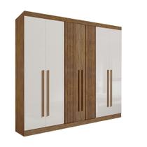 Guarda Roupa Casal Ripado 6 Portas 6 Gavetas Da Vinci Ipê Off White 100% MDF - D' Doro Guarda Roupa Casal Ripado 6 Portas 6 Gavetas Da Vinci Ipê Off White 100% MDF - D' Doro