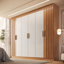 Guarda Roupa Casal Ripado 6 Portas com Pés Siena Faimec Guarda Roupa Casal Ripado 6 Portas com Pés Siena Faimec