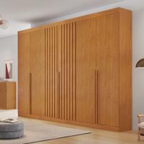 Guarda Roupa Casal Ripado 6 Portas em MDF Siena Bianchi