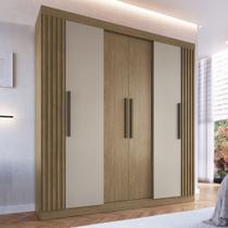 Guarda Roupa Casal Ripado 6 Portas Fortaleza Faimec