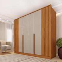 Guarda Roupa Casal Ripado 6 Portas Guarani Tcil