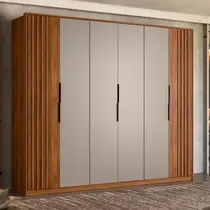 Guarda Roupa Casal Ripado Atrice Ambiente 6 Portas Nogueira Nude Prime TX Demóbile Demartêz Guarda Roupa Casal Ripado Atrice Ambiente 6 Portas Nogueira Nude Prime TX Demóbile Demartêz
