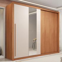 Guarda-roupa Casal Ripado com Espelhos 2 Portas e 4 Gavetas Suburban Gold Espresso Móveis Guarda-roupa Casal Ripado com Espelhos 2 Portas e 4 Gavetas Suburban Gold Espresso Móveis
