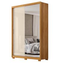 Guarda Roupa Casal Riva 2 Portas Deslizantes Flex com Espelho e Pés - Demóbile Guarda Roupa Casal Riva 2 Portas Deslizantes Flex com Espelho e Pés - Demóbile