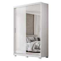 Guarda Roupa Casal Riva Branco Amêndola Touch Flex com Espelho e Pés - Demóbile Guarda Roupa Casal Riva Branco Amêndola Touch Flex com Espelho e Pés - Demóbile