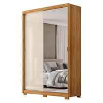 Guarda Roupa Casal Riva Cinamon Touch Off White Flex Com Espelho E Pés - Demóbile