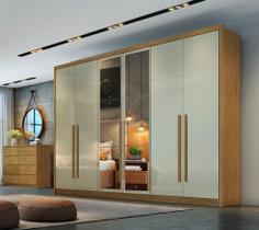 Guarda-Roupa Casal Robust Cumaru Fendi 6 Portas 8 Gavetas C/Esp. Novo Horizonte