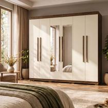 Guarda Roupa Casal Roupeiro 6 Portas 2 Gav Espelho Quarto Imbuia Champanhe Guarda Roupa Casal Roupeiro 6 Portas 2 Gav Espelho Quarto Imbuia Champanhe