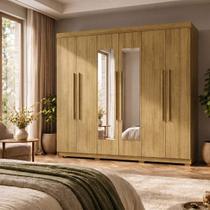 Guarda Roupa Casal Roupeiro 6 Portas 2 Gav Espelho Quarto Nature Guarda Roupa Casal Roupeiro 6 Portas 2 Gav Espelho Quarto Nature