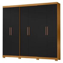 Guarda Roupa Casal San Diego Carvalho Americano Preto - Incorplac