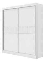 Guarda Roupa Casal Santorini 2 Pt Ripado Branco Mdf D'doro Guarda Roupa Casal Santorini 2 Pt Ripado Branco Mdf D'doro