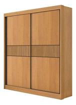 Guarda Roupa Casal Santorini 2 Pt Ripado Cinamomo Mdf D'doro