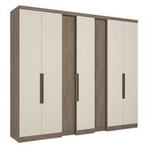 Guarda Roupa Casal Selecto 7 Portas Rústico Off White Acetinado - THB