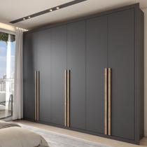 Guarda-Roupa Casal Severo 6 Portas 6 Gavetas Preto - Panorama Móveis