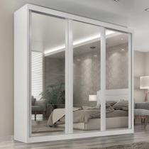 Guarda Roupa Casal Sevilha 3 Portas de Correr com Espelho nas 3 Portas