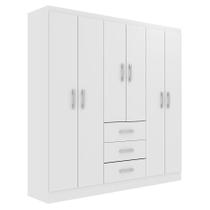 Guarda-Roupa Casal Sevilha 6 PT 3 GV Branco