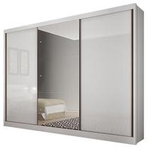 Guarda Roupa Casal Sonetto 3 Portas 6 Gavetas Neve com Espelho Novo Horizonte Guarda Roupa Casal Sonetto 3 Portas 6 Gavetas Neve com Espelho Novo Horizonte