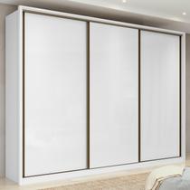 Guarda-Roupa Casal Spazio 270 3 portas 6 Gavetas Branco - Móveis Lopas