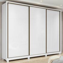 Guarda-Roupa Casal Spazio 270 3 portas 6 Gavetas Branco