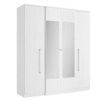 Guarda Roupa Casal Splendore Glass 4 Portas Branco Acetinado - Thb