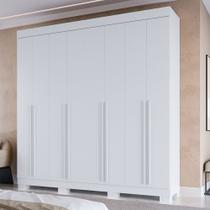 Guarda-Roupa Casal Stella 8 Portas 4 Gavetas 100% Mdf Branco - Acp Móveis Guarda-Roupa Casal Stella 8 Portas 4 Gavetas 100% Mdf Branco - Acp Móveis