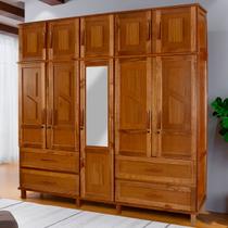 Guarda-Roupa Casal Suécia Madeira Maciça 10 Portas 4 Gavetas com Espelho Ypê - Pnr Móveis