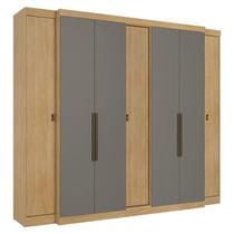 Guarda Roupa Casal Supremo 7 Portas Nogal Gris Acetinado - THB