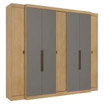 Guarda Roupa Casal Supremo 7 Portas Nogal Gris Acetinado - THB