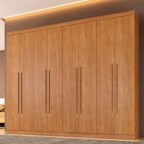 Guarda-Roupa Casal Taurus 8 Portas 4 Gavetas Cinamomo - Pnr Móveis