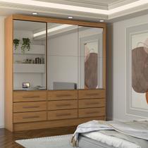 Guarda-Roupa Casal Taylor Premium 3 Portas 9 Gavetas com Espelho Cinamomo - Panorama Móveis