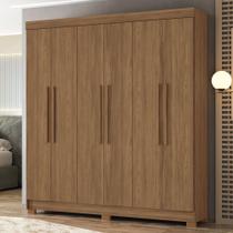 Guarda-Roupa Casal Toledo 6 Portas 2 Gavetas Jatoba - Santos Andirá