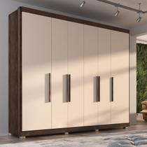 Guarda Roupa Casal Tonielque Valencia 6 Portas 6 Gavetas Com Pés