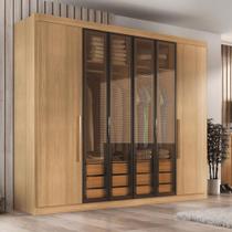 Guarda Roupa Casal Tonielque Valencia 6 Portas 6 Gavetas Com Vidro Reflecta Guarda Roupa Casal Tonielque Valencia 6 Portas 6 Gavetas Com Vidro Reflecta