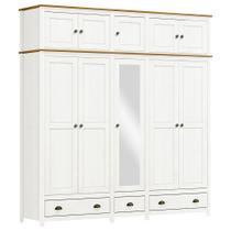 Guarda Roupa Casal Topázio 10 Portas e 3 Gavetas com Espelho - Finestra Móveis