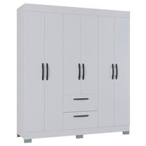 Guarda Roupa Casal Tóquio 6 Portas Branco Brilho - Poquema Guarda Roupa Casal Tóquio 6 Portas Branco Brilho - Poquema