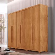 Guarda Roupa Casal Toronto 100 MDF 6 Portas e 2 Gavetas Com Pés Moderna Mobília Guarda Roupa Casal Toronto 100 MDF 6 Portas e 2 Gavetas Com Pés Moderna Mobília