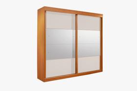 Guarda roupa casal trancoso 2 portas de correr 6 gavetas 4 espelhos centrais