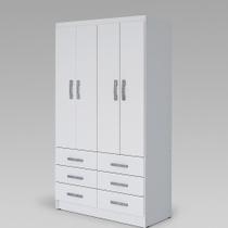 Guarda Roupa Casal Treviso 4 Portas 6 Gavetas