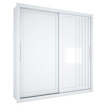 Guarda Roupa Casal Trianon 2 Portas 4 Gavetas Branco Absoluto Semi Fosco - Zanzini