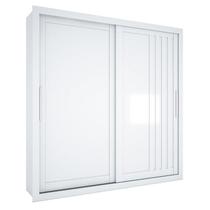 Guarda Roupa Casal Trianon 2 Portas 4 Gavetas Branco Absoluto Semi Fosco - Zanzini