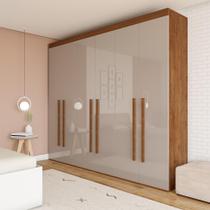 Guarda-Roupa Casal Triunfo 6 PT Imbuia e Off White