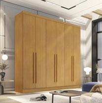 Guarda roupa casal uberaba 6 portas de abrir 4 gavetas 100% mdf