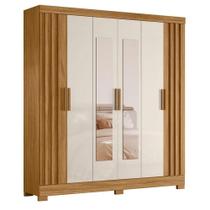 Guarda Roupa Casal Valença 6 Portas Freijó Off White Com Espelho - Moval Guarda Roupa Casal Valença 6 Portas Freijó Off White Com Espelho - Moval