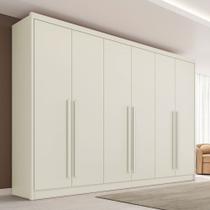 Guarda-Roupa Casal Valencia 6 Portas 6 Gavetas 100% Mdf Off White - Mademarques