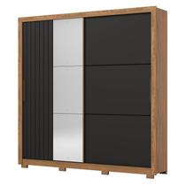 Guarda Roupa Casal Vasti 2 Portas Nature Preto HP Henn Guarda Roupa Casal Vasti 2 Portas Nature Preto HP Henn