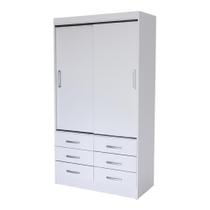 Guarda Roupa Casal Veneza Premium 2 Portas de Correr 6 Gavetas