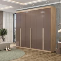 Guarda Roupa Casal Versa 6 Portas com Puxador Em MDF Amplo, Robusto e Moderno