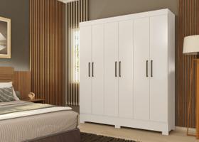 Guarda-Roupa Casal VERSO - 6P - Branco
