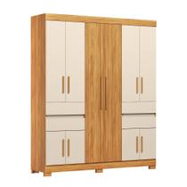 Guarda Roupa Casal Vizanno 10 Portas Cinamon Off White - Demóbile Guarda Roupa Casal Vizanno 10 Portas Cinamon Off White - Demóbile